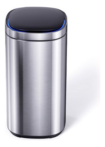 Cesto De Acero Con Apertura Automática 30l Vonne Ccri-au30 Color Plateado