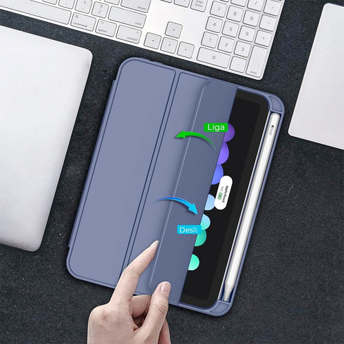 Funda Smartcover Para iPad Mini 6 + Espacio Pencil Morado