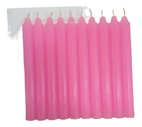 Paquete De Vela De Lápiz Rosa Con 20 Piezas