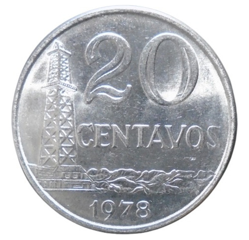 Brasil 20 Centavos 1978 Acero Inoxidable  O3y#1