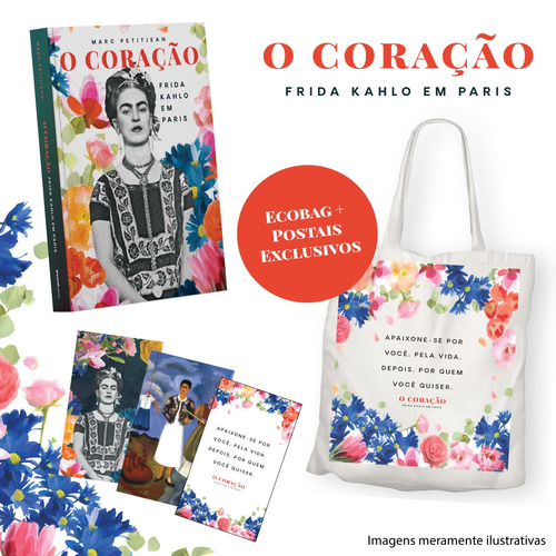 O Coração: Frida Kahlo em Paris + brinde, de Marc Petitjean, Marco. Astral Cultural Editora Ltda,Arléa, capa dura em português, 2022