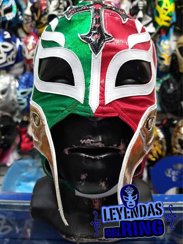 Máscara Semi Profesional Del Luchador Rey Misterio Tricolor