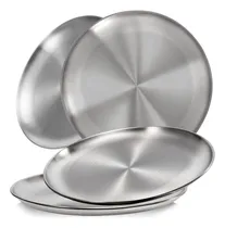Comprar Sumerflos Platos Llanos De Acero Inoxidable 304, 10 Platos R