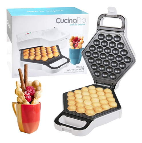 Bubble Waffle Maker Cucinapro Electric Nonstick W Recipe