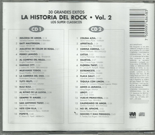 La Historia Del Rock Vol 2 30 Grandes Éxitos | 2 Cd