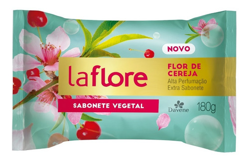 Kit 6 Sabonete Davene Laflore Vegetal Cereja 180g
