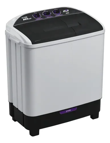 10kg×2、15kg×2 Máquina De Lavar Twin Tub Praxis 10kg 2 Em 1 Branca 220v