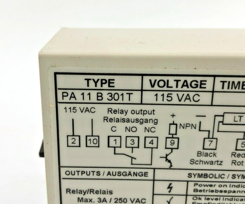 New Telco Pa-11-b-301t Sensor Amplifier, 115vac, 11 Pole Bbt