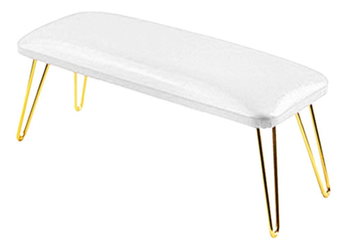 Nail Pillow Hand Rest Manicure Nail Tool Pu White And Gold