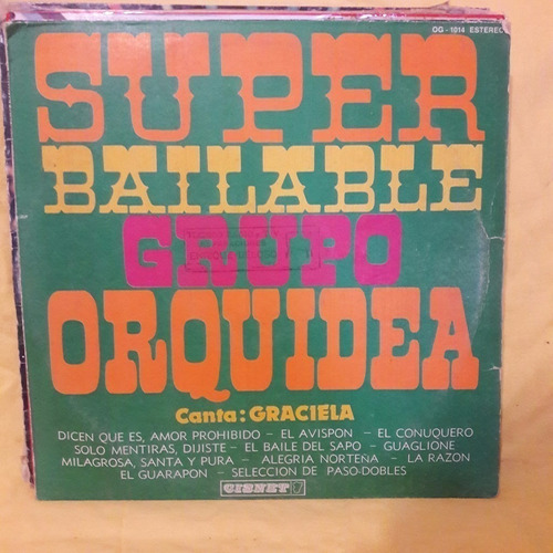 Vinilo Grupo Orquidea Super Bailable Canta Graciela C2
