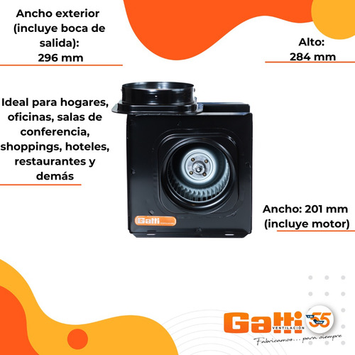 Ventilador Industrial Centrífugo Extractor/soplador 15 Cm