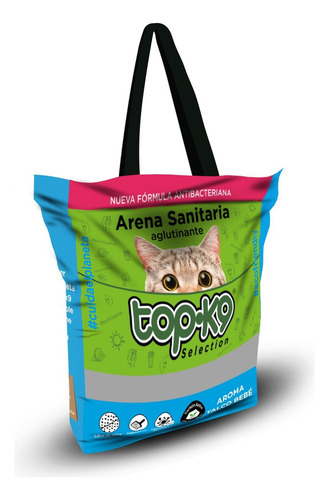 Arena Sanitaria Para Gatos Aglutinante 15k Bolsa Reutilizabl x 15kg de peso neto  y 15kg de peso por unidad x 15kg de peso neto  y 15kg de peso por unidad