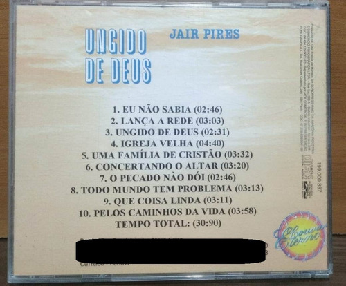 Cd Jair Pires Ungido De Deus