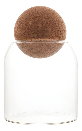 comprar Porta Mantimentos Em Vidro Com Tampa Esfera Cortiça 510ml