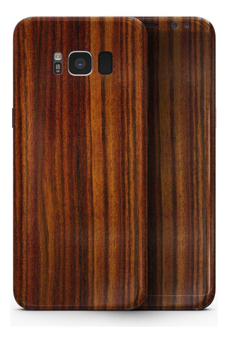 Adhesivo Para Galaxy S8 Plus Madera Color Rojo Diseño