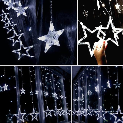 Luz Extensión Luces Led Estrella X3m Navidad Blanco