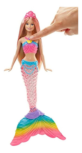 Muñeca Barbie Sirena Con Cola Iluminada. [exclusivo De Amazo