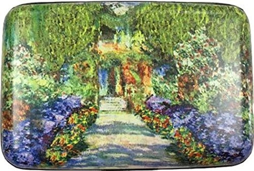 Cartera Blindada Segura Rfid  Fine Art 3 Monet Jardin