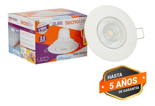 Lampara Led Empotrable 3.5 W Luz De Día Ydled-153/65/b Tecnolite