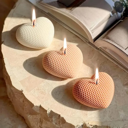 Molde De Silicona Para Velas, Molde De Vela De Corazon