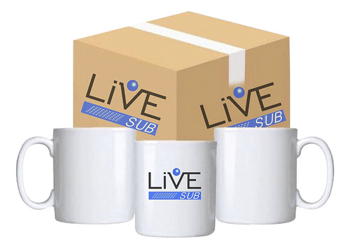 36-caneca Branca Para Sublimação Aaa Live Cor Branco Magica