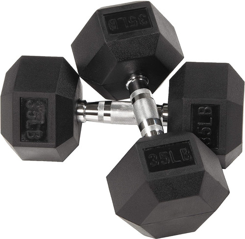 Par De Mancuernas Pesas Hexagonales 35lb Gym