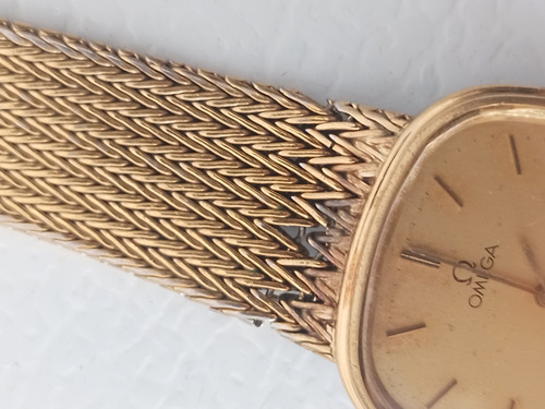 Reloj Omega Deville Quartz Vintage Para Hombre Dorado Dorado Dorado (Usado)