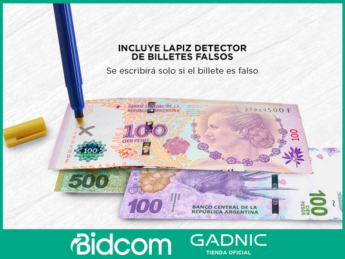 Imagen 5 de 9 de Contadora De Billetes Portatil Oficina Dinero Rapido Pesos