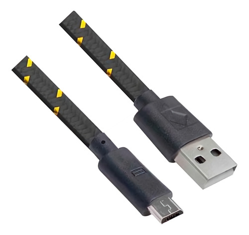 Cable Usb - Micro Usb (v8) Plano Agujeta 18-1215bk Negro