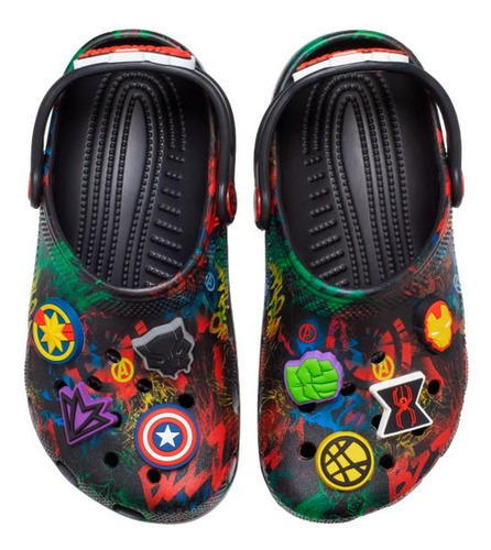 Sandália Crocs Classic Marvel Avengers Clog K Black