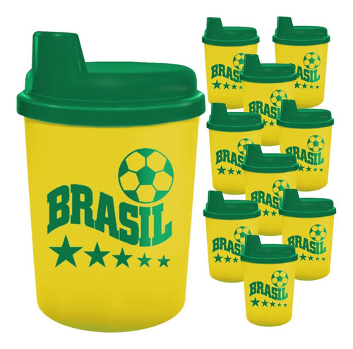 Copo Infantil Futebol 240 Ml 10 Unidades