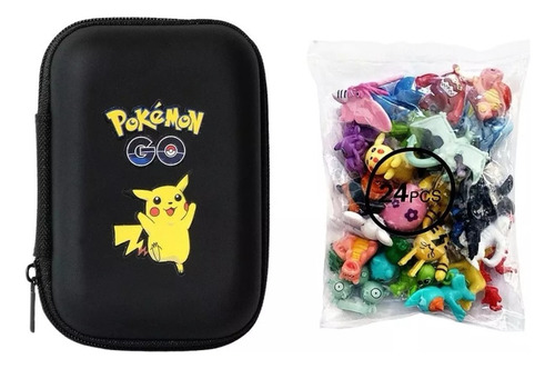 Kit 24 Bonecos Miniaturas Pokémon Go + Mini Bolsa Estojo