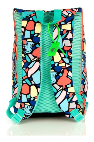 Mochila Alice In Wonderlan Gato De Cheshire Original Nueva Color Coral claro Diseño de la tela ALTA CALIDAD