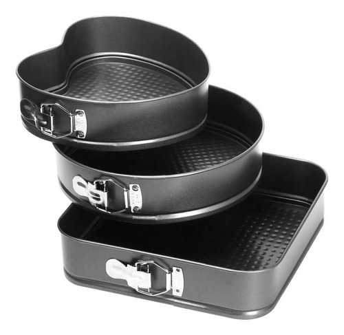 Juego De 3 Moldes Desmontables Para Pasteles