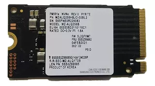 Disco Sólido Ssd Samsung Pm991a 256gb M.2 2242 Pcie Nvme Oem