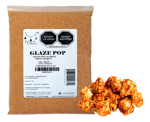 Caramelo Para Palomitas Glaze Pop 1 Kg Condimento De Azucar