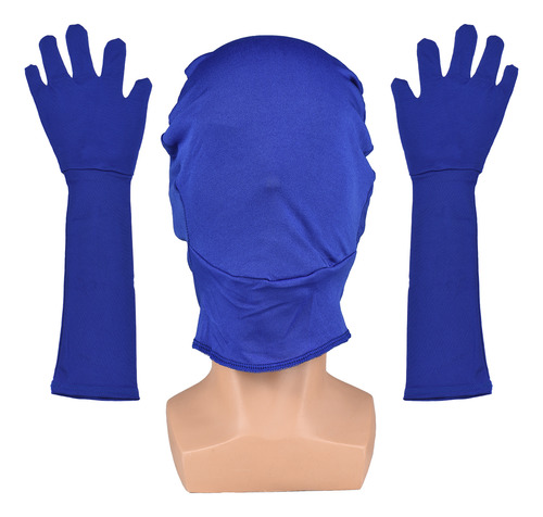 Máscara Con Guantes Croma Azules Sobremangas Para Teclado, F