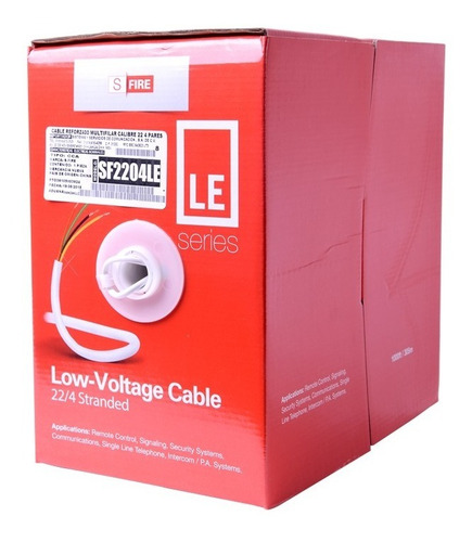 Imagen 8 de 8 de Cable Para Alarma 4x22 Multifilar, 305 Mts, 4 Conductores.