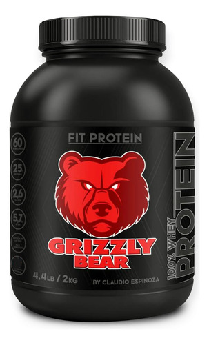 Proteina Fit 4.4lb Grizzly Bear 100% Whey Protein Sabor Mango