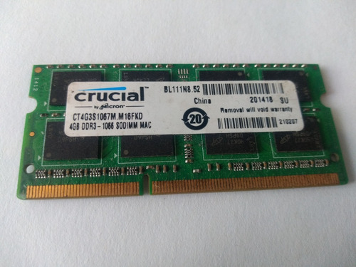 Crucial 4gb Ddr3 Ct4g3s1067m Ram 