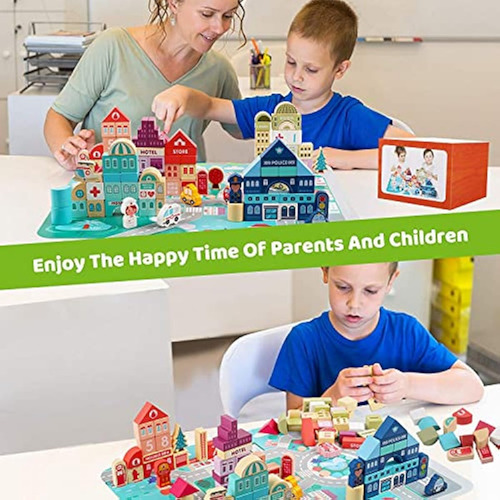 Bloques De Construcción De Madera Para Niños Pequeños, Kids