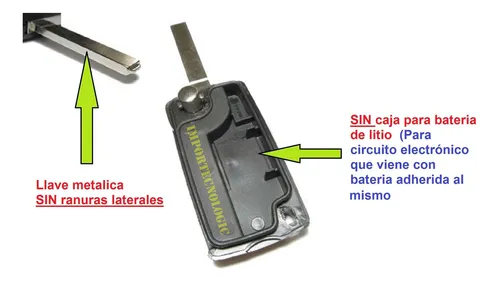 Carcasa Para Llave Citroen C3 2005 2011 2012 Sx Navaja 2 Bot