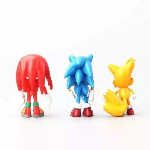 Action Figures Coleção 9 Bonecos Miniatura Sonic The Hedgehog Classic Mini  Buildable Figures Sonic Amy Tails