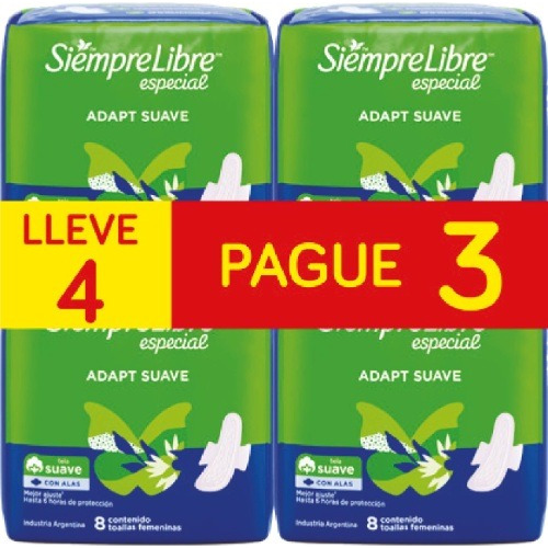 Siempre Libre Especial Adapt Suave 4 X 3