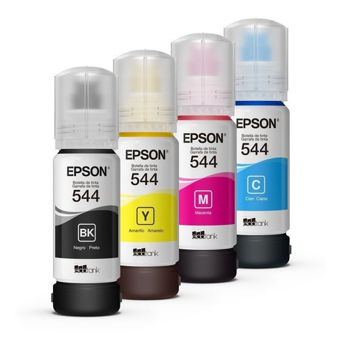 Imagen 6 de 9 de Pack 4 Tintas Epson Originales T544 P/ L3110 L3150 L5190 Cta