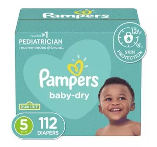 Pampers Baby Dry Pañales Talla 5 / - Unidad a $1877