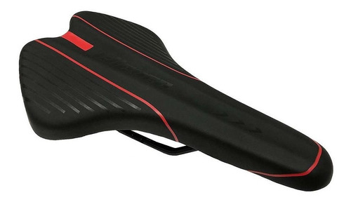 Selim Elleven Mtb Preto/vermelho (c/castanha) Para Bike Mtb