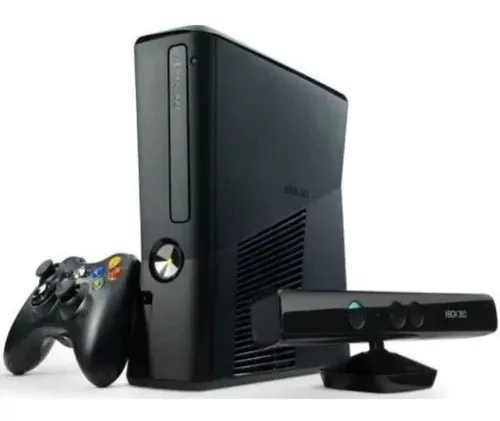 Console 360 Slim 4gb + 3 Jogos Standard Cor Matte Black - Xbox 360