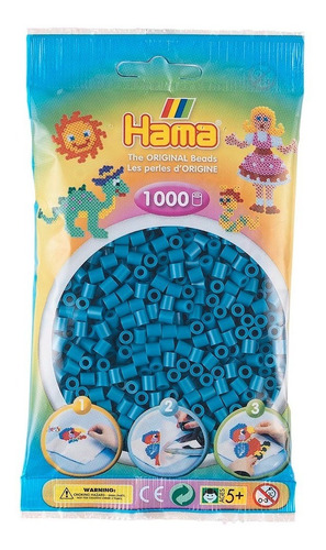 Hama Beads Midi Color Azul Petróleo 1000 Unid Perler Pixel