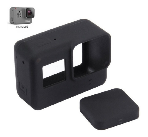 Capa Case Protetora De Silicone Gopro Hero 5 6 Black Moldura